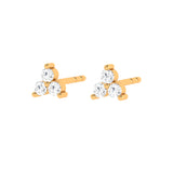 Solid Gold Tiny Cluster Diamond Studs