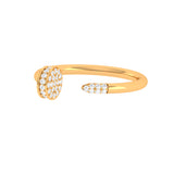 Solid Gold Diamond Nail Ring