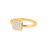 Solid Gold Diamond Cluster Ring