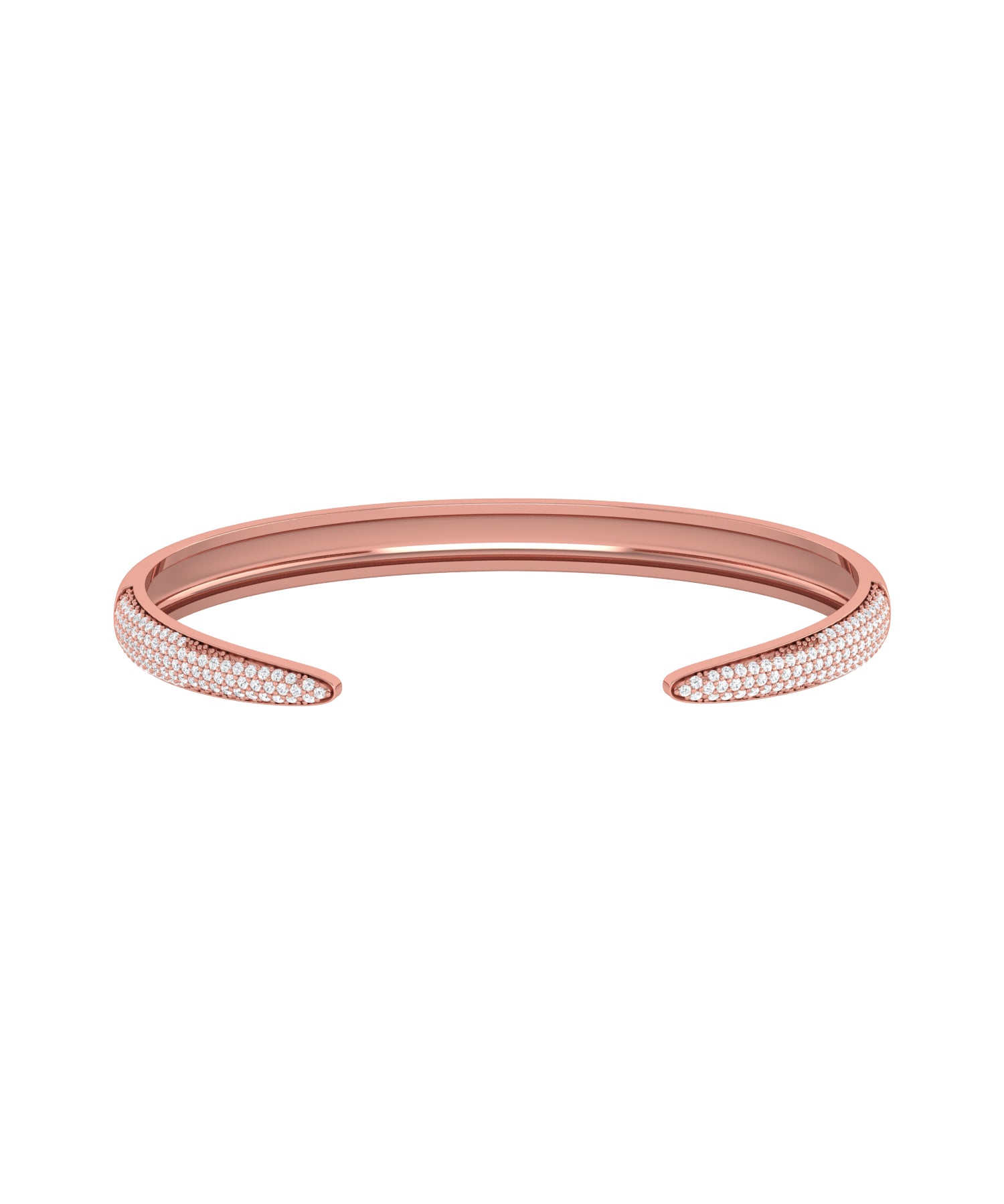 Solid Gold Diamond Cuff Bangle
