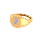 Solid Gold Engraved Signet Ring
