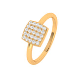 Solid Gold Diamond Cluster Ring