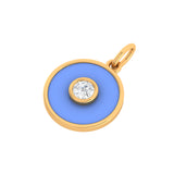 Solid Gold Diamond Enamel Necklace
