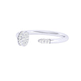Solid Gold Diamond Nail Ring