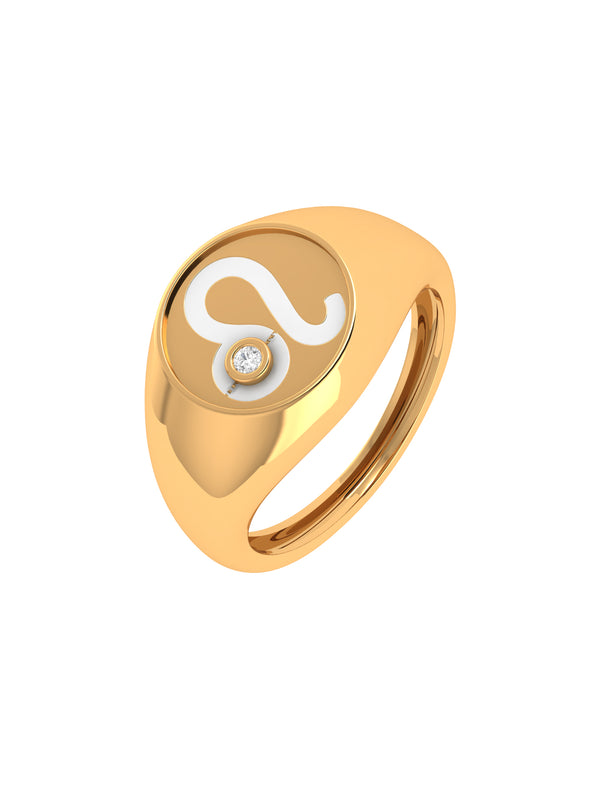 Diamond Zodiac Personalized Ring
