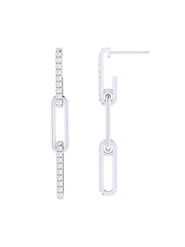 Diamond Chain Link Earrings