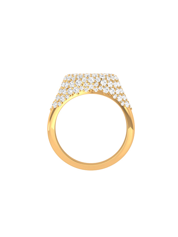 Chevalier Diamond Pave Signet Ring