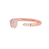 Solid Gold Diamond Nail Ring