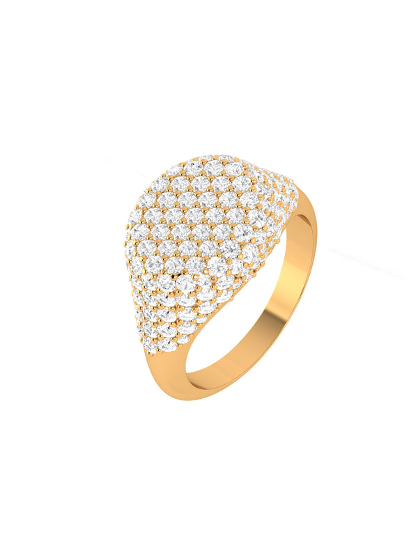 Chevalier Diamond Pave Signet Ring