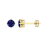 Solid Gold Sapphire Stud Earrings