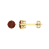 Solid Gold Smoky Stud Earrings