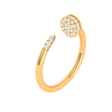Solid Gold Diamond Nail Ring