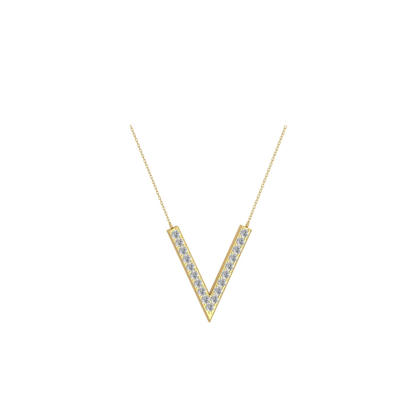 Chevron Diamond Necklace – Studio Cosette