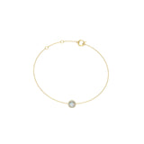 Solid Gold Opal Halo Bracelet