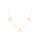 Solid Gold Personalized Letter Necklace