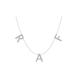 Solid Gold Personalized Letter Necklace