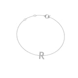 Solid Gold Personalized Letter Bracelet