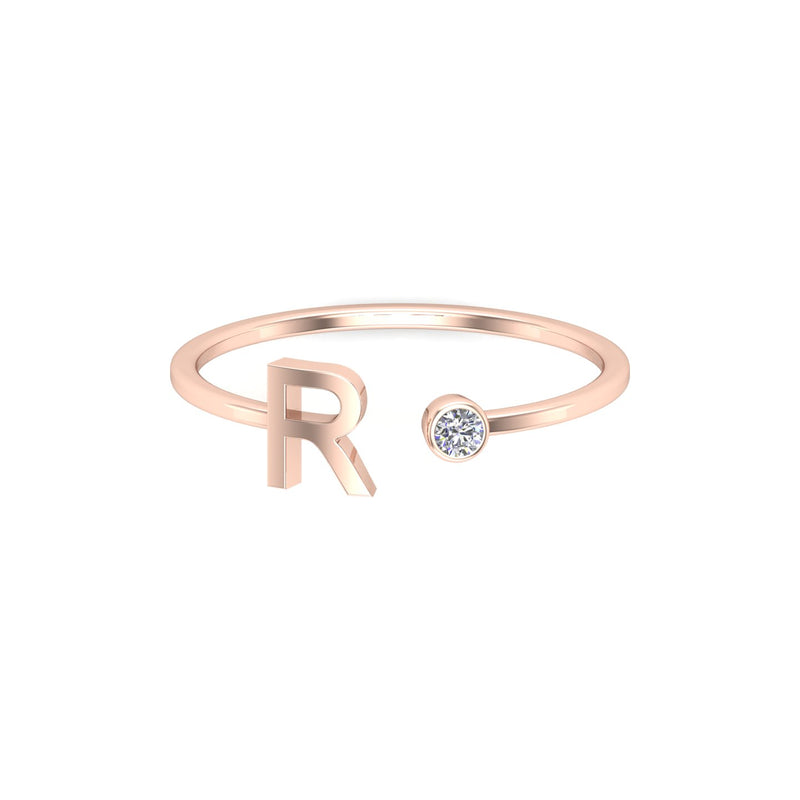 Initial Diamond Ring