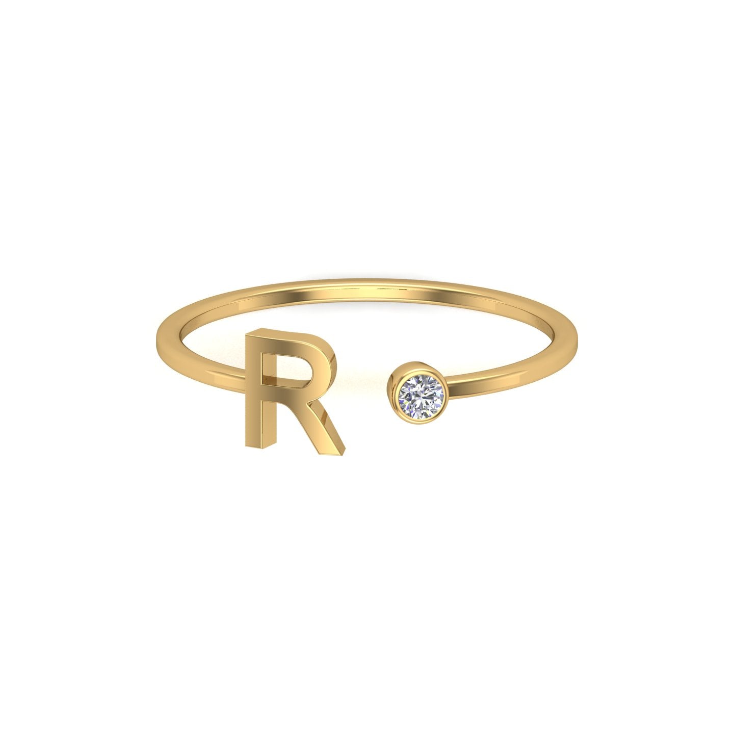 10kt Two-tone Gold Mens Round Diamond R Initial Letter Ring 1-1/4 Cttw |  eBay