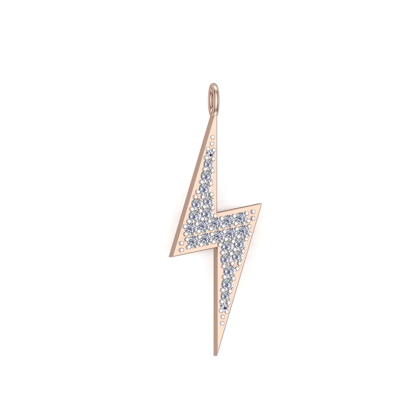 Solid Gold Bolt Charm