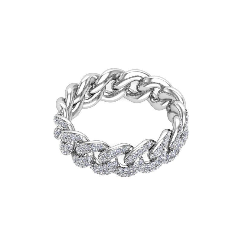 Cuban Link Diamond Ring