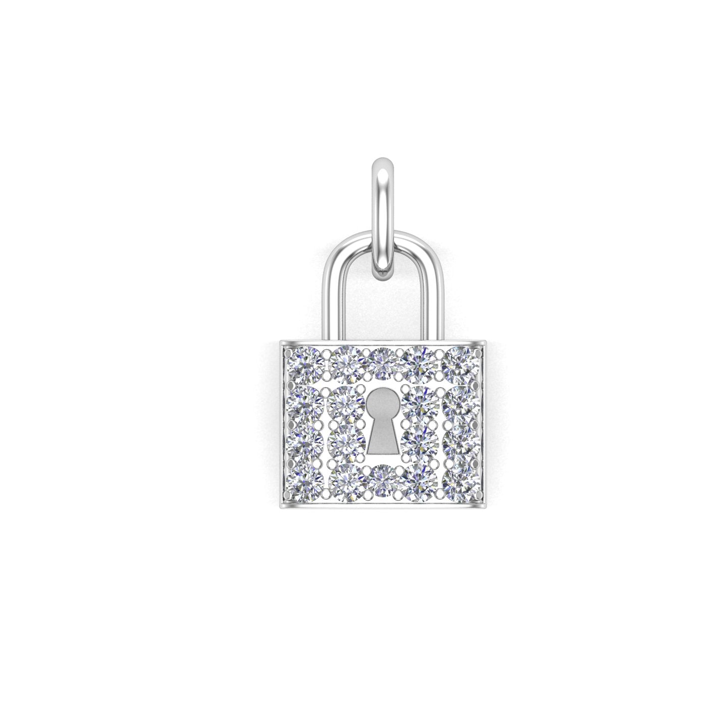 Solid Gold Padlock Charm