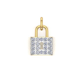 Solid Gold Padlock Charm