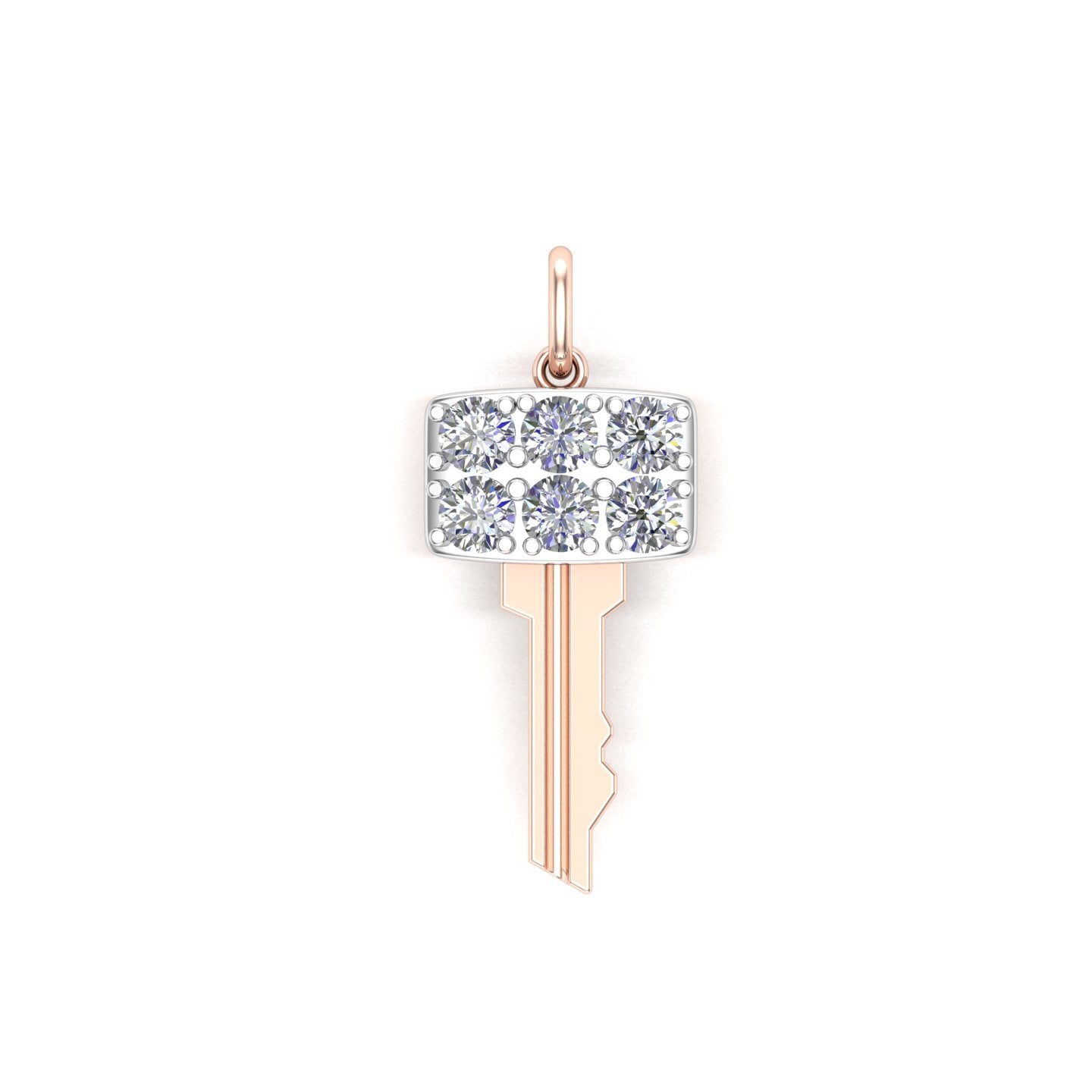 Solid Gold Key Charm
