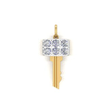 Solid Gold Key Charm