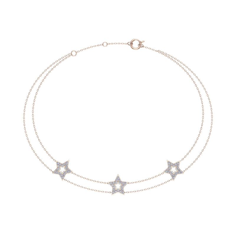 Diamond 3 Star Bracelet
