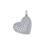 Solid Gold Diamond Heart Charm