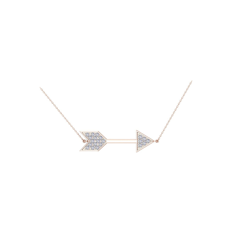 Diamond Sideways Arrow Necklace