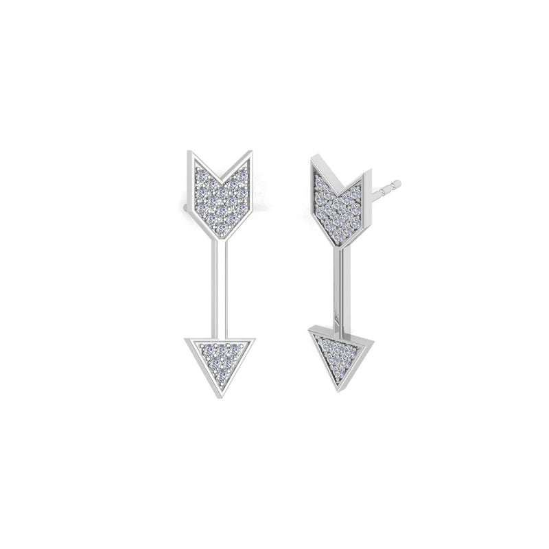 Arrow Diamond Stud Earrings
