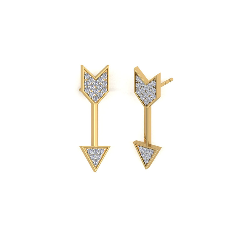 Arrow Diamond Stud Earrings