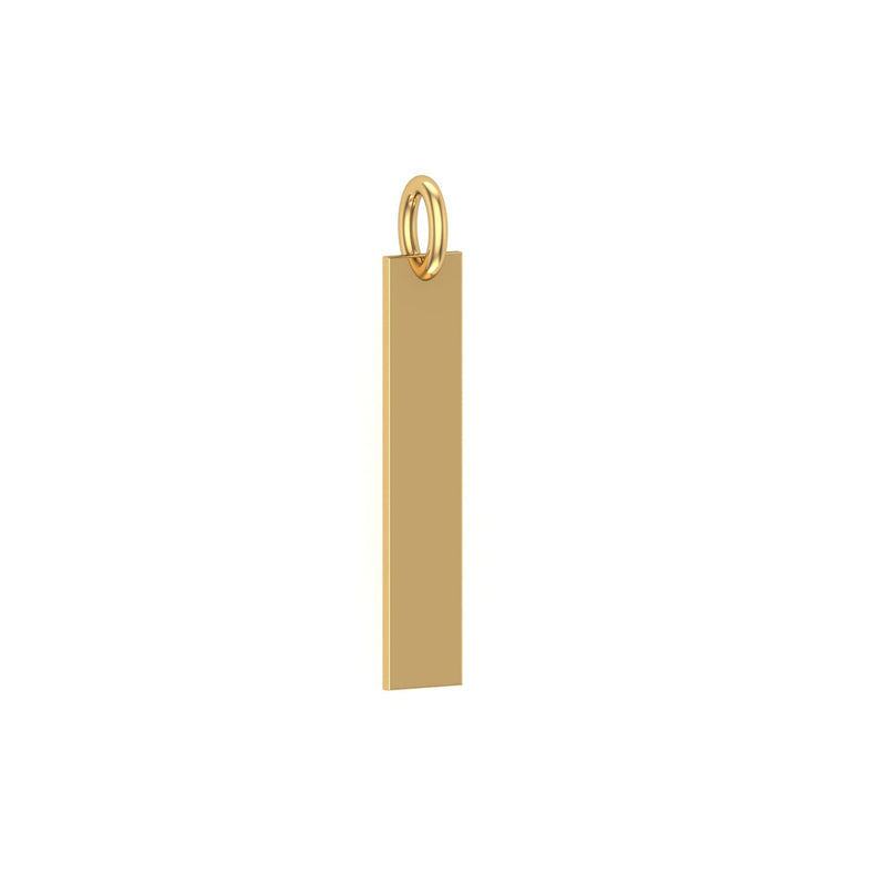 Solid Gold Bar Charm