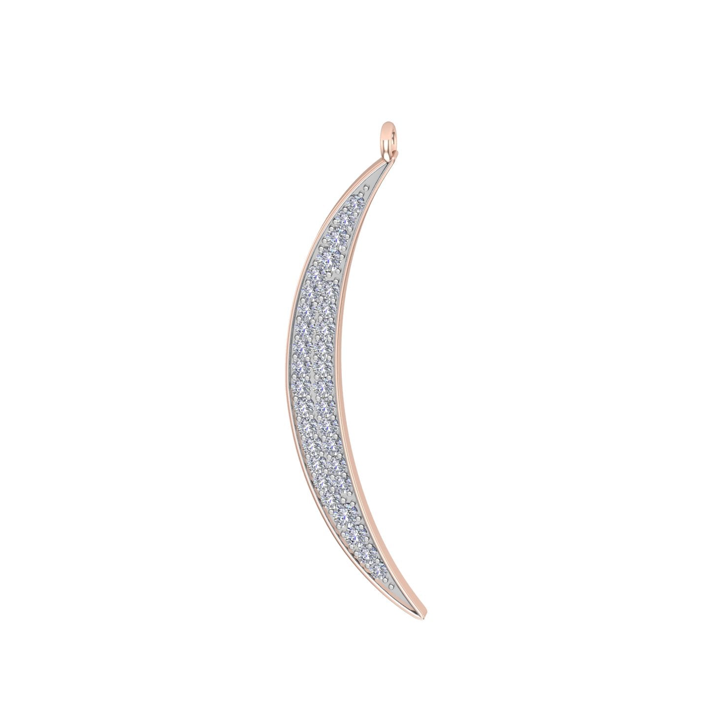 Solid Gold Crescent Moon Charm