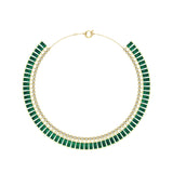 Solid Gold Emerald Choker Necklace