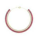 Solid Gold Ruby Choker Necklace
