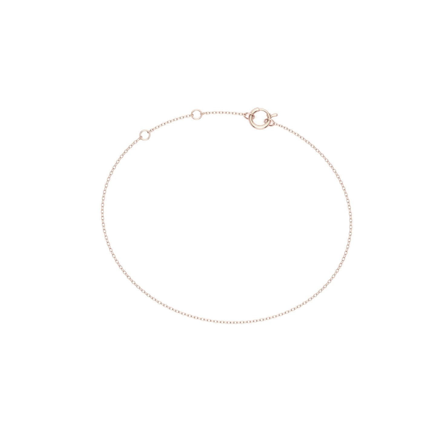 Solid Gold Charmer Bracelet - Thin