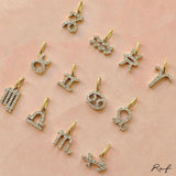 Solid Gold Zodiac Sign Charm