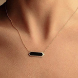 Solid Gold Pave Diamond Personalized Necklace
