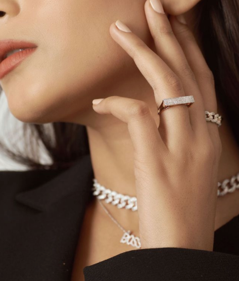 Zoe Lev Jewelry 14k Gold Pave Diamond Signet Ring, Size 6-7 | Neiman Marcus