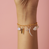 Solid Gold Charmer Bracelet - Thick