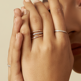 Solid Gold Diamond Stacking Band