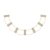 Solid Gold Diamond Ladder Choker