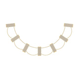 Solid Gold Diamond Ladder Choker
