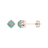 Solid Gold Opal Stud Earrings