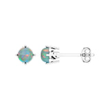 Solid Gold Opal Stud Earrings