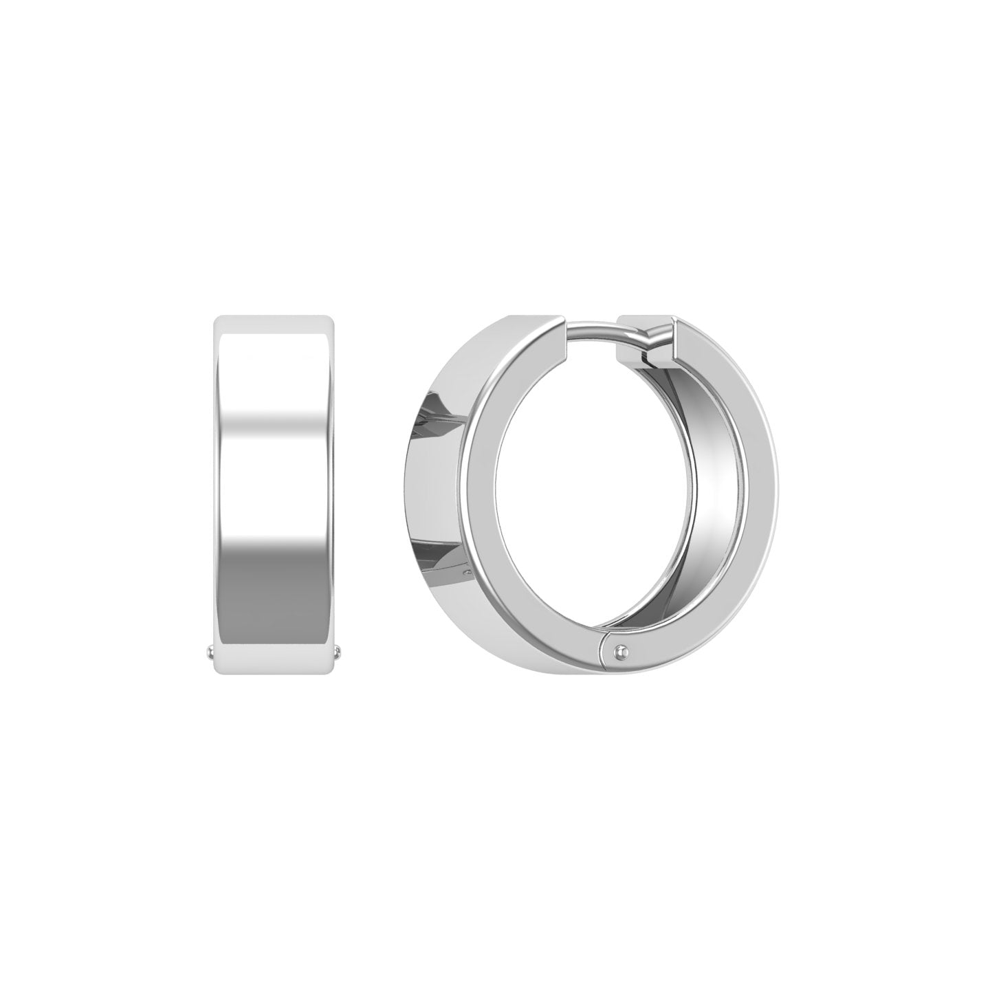 Solid Gold Chunky Huggie Earrings