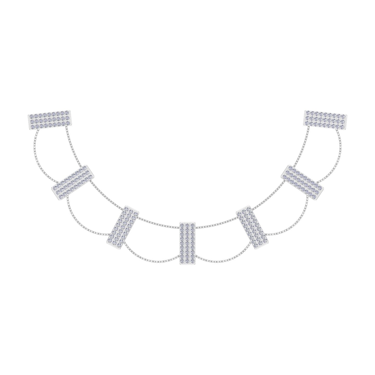 Solid Gold Diamond Ladder Choker